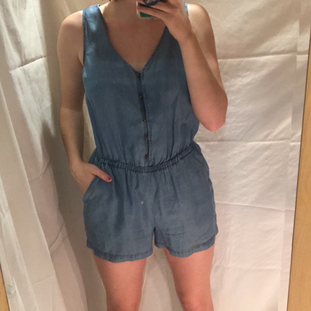 Denim romper
